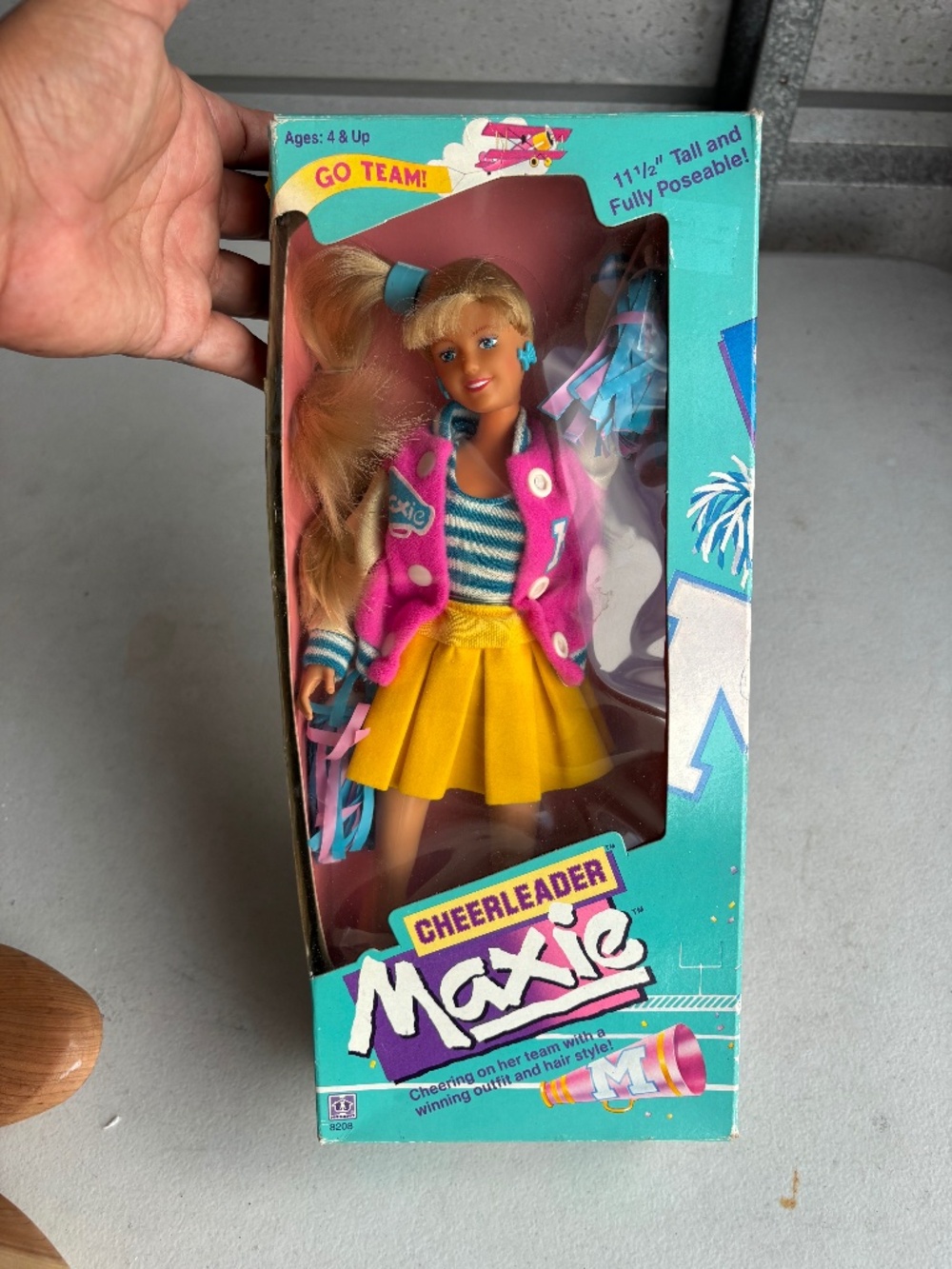 Vintage Hasbro Maxie Cheerleader 1988 Doll In Box Clone 8208